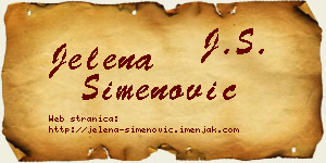 Jelena Simenović vizit kartica